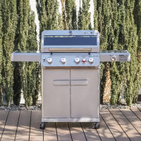 Monument Grills Monument Grills 5 - Burner Freestanding Liquid Propane Infrared 62000 BTU Gas Grill with Side Burner and