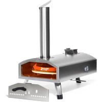 FLIZE Freestanding Wood Burning Pizza Oven in Silver