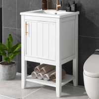Winston Porter 20" Bathroom Vanity With Sink, Bathroom Cabinet With Soft Closing Door,Wooden Vanity Cabinet With Open Sh