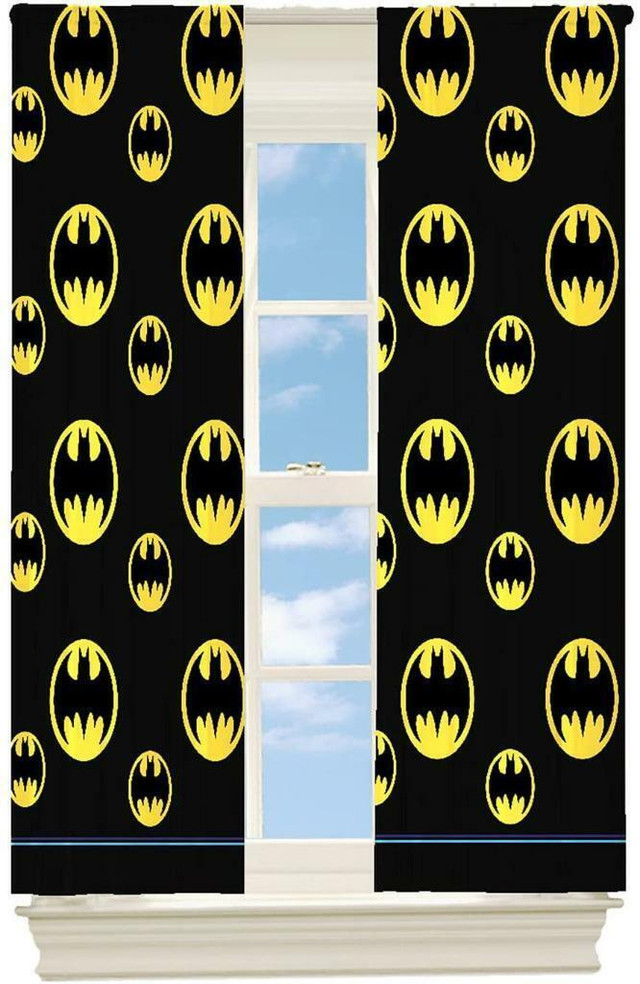 Batman After Dark Kids Room Darkening Window Curtain Panels - 42 X 63 Inch in Other