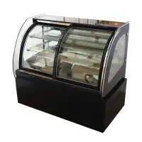 220v Commercial Curved Countertop Refrigerated Cake Bakery Display Case Cabinet 210081