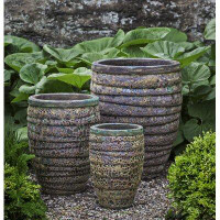 Bungalow Rose Doireann 3-Piece Glazed Terracotta Pot Planter Set