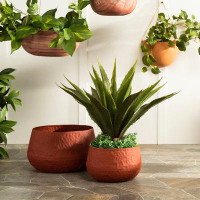 Hokku Designs Josiana 2 - Piece Metal Pot Planter Set
