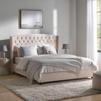 Alcott Hill Dominico Queen Tufted Upholstered Platform Bed