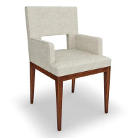 Arditi Collection Leather Upholstered Back Armchair Dining Chair