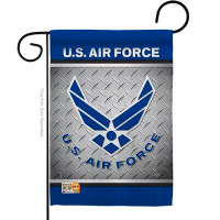 Breeze Decor Breeze Decor G158421-BO US Air Force Americana Military Impressions Decorative Vertical 13" X 18.5" Double
