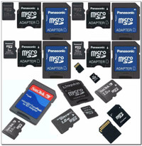 Micro SD Memory Cards, 256, 128, 64, 32mb / 2G / 4G / M2  and 8 GB