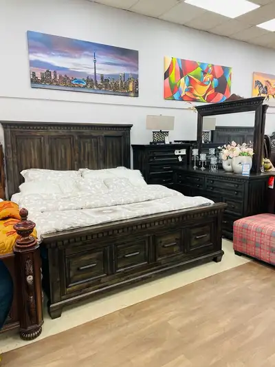 Storage Bedroom Set in Solidwood! Huge Furniture Sale!!