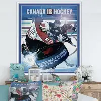 East Urban Home « canada is hockey »-cadre photo imprimé sur toile