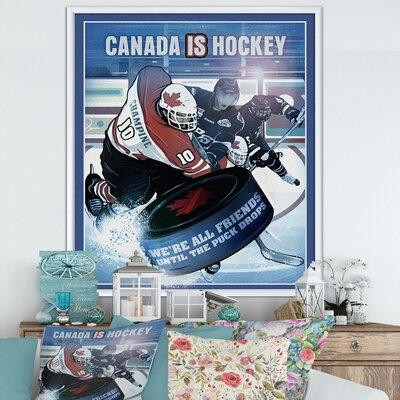 East Urban Home « canada is hockey »-cadre photo imprimé sur toile in Arts & Collectibles in Québec