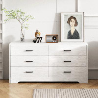 Latitude Run® 6 Drawer Dresser, White