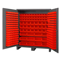 WFX Utility™ Bin Cabinet, 24X72, 264 Red Bins