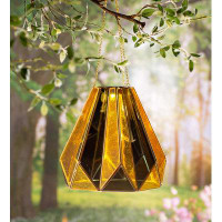 Evergreen Enterprises, Inc Golden Glass Hanging Solar Light