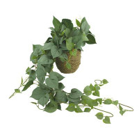 Primrue Meda 14" Faux Ivy Plant in Fiberstone Pot