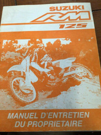 1992 Suzuki RM125 Manuel D’Entetien Du Proprietaire