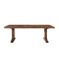 Gracie Oaks American Simple Retro Rectangular Home All Solid Wood Large Board Dining Table, No Chairs. (Desktop Thicknes