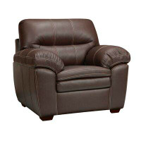 Latitude Run® Woodberry 42" Wide Top Grain Leather Club Chair