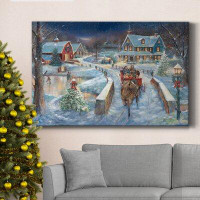 The Twillery Co. Evening Sleigh Bells Premium Gallery Wrapped Canvas - Ready To Hang