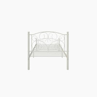 Winston Porter Flower Sturdy System Metal Bed Frame with Headboard and Footboard