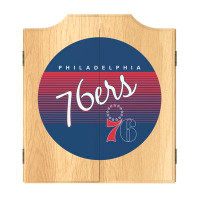 Trademark Global Philadelphia 76ers Indoor Cork Dartboard And Cabinet Set