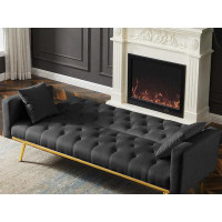 Mercer41 Modern Convertible Folding Futon Sofa Bed, Upholstered Sofa