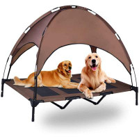GROOMY Dog Elevated Bed W/ Canopy - Style A