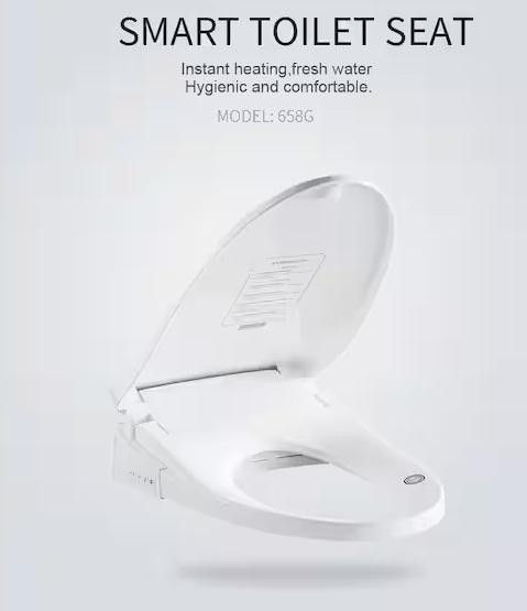Elongated Smart, Soft Close, Heated, LED Light Bidet Toilet Seat in White with Remote ( Rear / Front Bidet ) VAD in Plumbing, Sinks, Toilets & Showers - Image 3