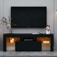 Wrought Studio TV Stand With LED RGB Lights