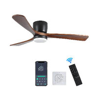 Wrought Studio Blackwood Ceiling Fan With Light And Remote Control, 6 Speed
