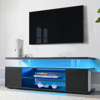 Ivy Bronx TV Stand TV LED Gaming Entertainment Center Media Storage Console Table with Drawer