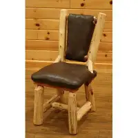 Loon Peak Fleetwood Upholstered Solid Wood Side Chair in Brown