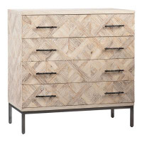 Foundry Select Premont Reclaimed Elm and Iron 41-inch High 4-Drawer Bedroom Chest