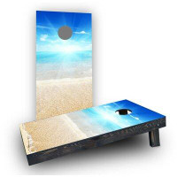 Custom Cornhole Boards Sunny Day at the Beach Cornhole Boards