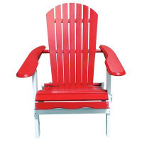 Highland Dunes Folding Messina Chair -wht/red