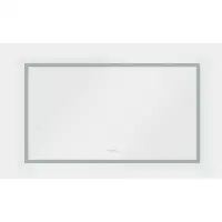 Gracie Oaks 60Inw X 36In H Oversized Rectangular Black Framed LED Mirror Anti-Fog Dimmable Wall Mount Bathroom Vanity Mi