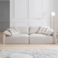 HOUZE 110.24" Creamy White 100% Polyester Modular Sofa cushion couch