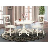 Alcott Hill Victorine 2 - Person Rubberwood Solid Wood Dining Set
