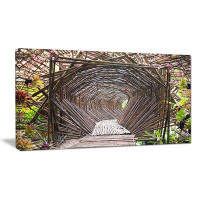 Made in Canada - Design Art Bamboo Tunnel in the Garden - Wrapped Canvas Photograph Print