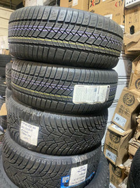 FOUR NEW 225 / 55 R17 WINTER TIRES -- 2 ARE CONTINENTAL 2 ARE MAXXIS