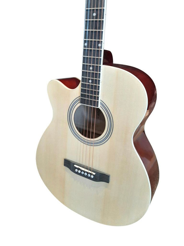 Left handed Acoustic Guitar for Beginners Adults Students 40 inch Full size Natural SPS374LF Free Shippin in Guitars - Image 2