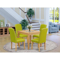 Winston Porter A86A9BD8C2C74B68924902B10CCB5949 5Pc Dinette Set Includes A Square 36 Inch Dining Table And 4 Parson Chai