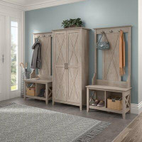 Laurel Foundry Modern Farmhouse Fredericksen Hall Tree with Bench and Shoe Storage