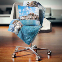 Made in Canada - East Urban Home Cityscape Photo Panorama of Ibiza Spain Pillow
