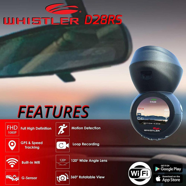 New WHISTLER HD DASH CAMERA -- loaded with cool features -- only $69.95 -- a fraction of Amazon price !! in Cameras & Camcorders - Image 2