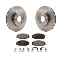 Front Disc Rotors and Ceramic Brake Pads Kit by Transit Auto K8T-100444