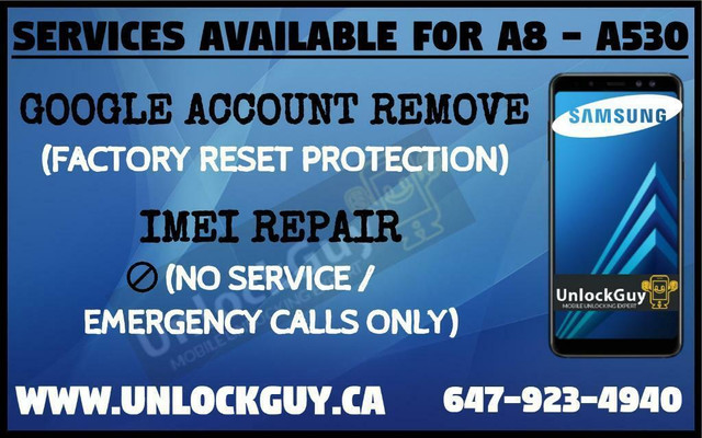 SAMSUNG GALAXY S9 & S9+ GOOGLE ACCOUNT REMOVE | NETWORK UNLOCK in Cell Phone Services in Toronto (GTA) - Image 2
