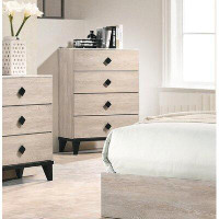 George Oliver Wooden Chest With 5 Drawers In Grey