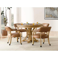Steve Silver Furniture Rylie Steve Silver Furniture 50" 8 - Player Brown Foldable Poker Table with Chairs