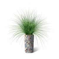 SIGNLEADER T12_Artificial Tree in Contemporary Planter Fake Onion Grass Silk Tree Indoor Outdoor Home Decoration