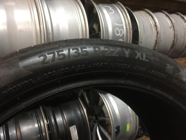 22 inch STAGGERED SET OF 4 USED SUMMER TIRES BMW OEM  275/35R22 315/30R22 CONTINENTAL PREMIUMCONTACT 6 TREAD LIFE 95% in Tires & Rims in Toronto (GTA) - Image 4
